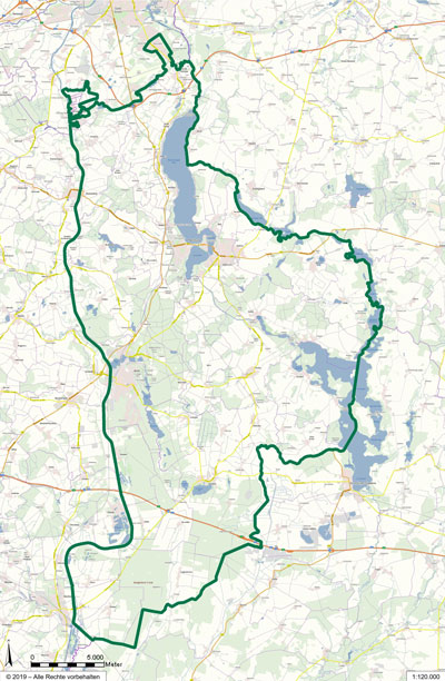 Karte des Naturparks Lauenburgische Seen